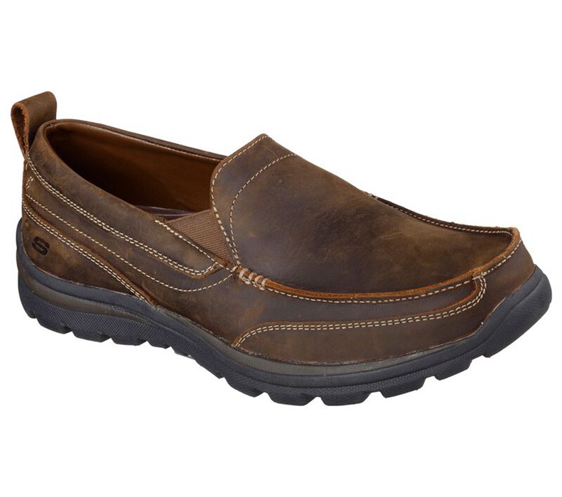 Skechers Herr Bruna Slip On - Relaxed Fit: Superior - Gains - Sverige (QOXRU-5197)